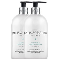 Baylis & Harding Jasmine and Apple Blossom Anti-Bacterial Hand Wash 2 x 500ml 6.59 per litre