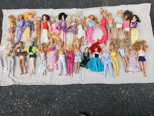 Huge Barbie Lot 30 Dolls Clothes Included Vintage