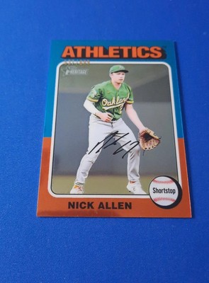 2024 Topps Heritage High Number Nick Allen Chrome 537/699 Oakland Athletics #249