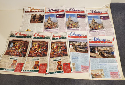 DISNEY STORE CREDIT CARD & PASSPORT PROGRAM ONSTAGE NEWSLETTER PAMPHLET LOT/9