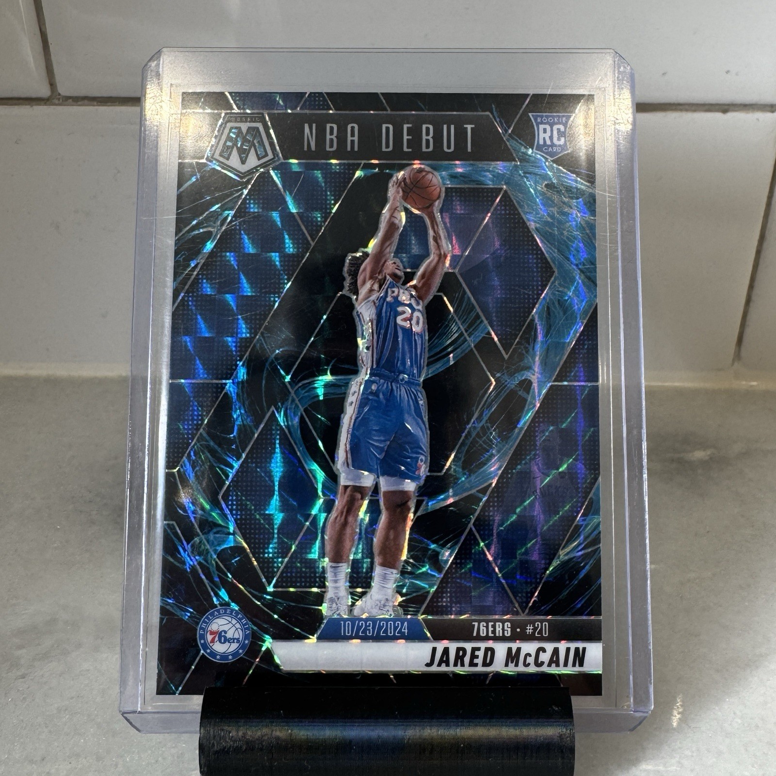 2024-25 Panini Mosaic - NBA Debut Jared McCain #263 Genesis Mosaic Prizm (RC)