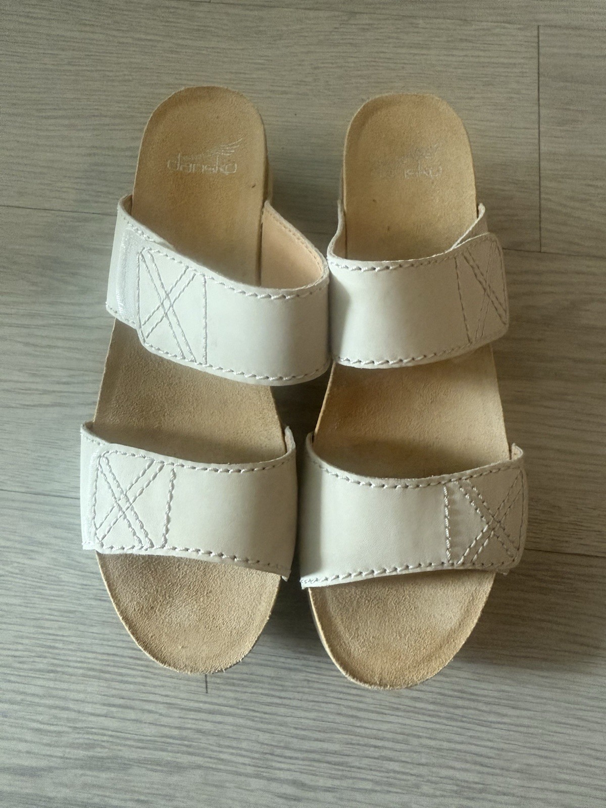 APL Dansko Vienna sandali donna 40 EU zeppa ostrica fresato nabuk scarpe slip on