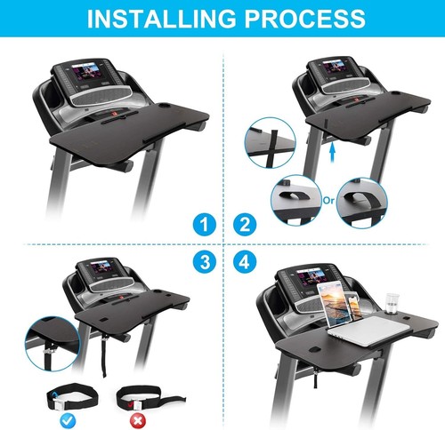 Ergonomic Treadmill Laptop Desk with Cup Holder for Active Workstations - Picture 8 of 9