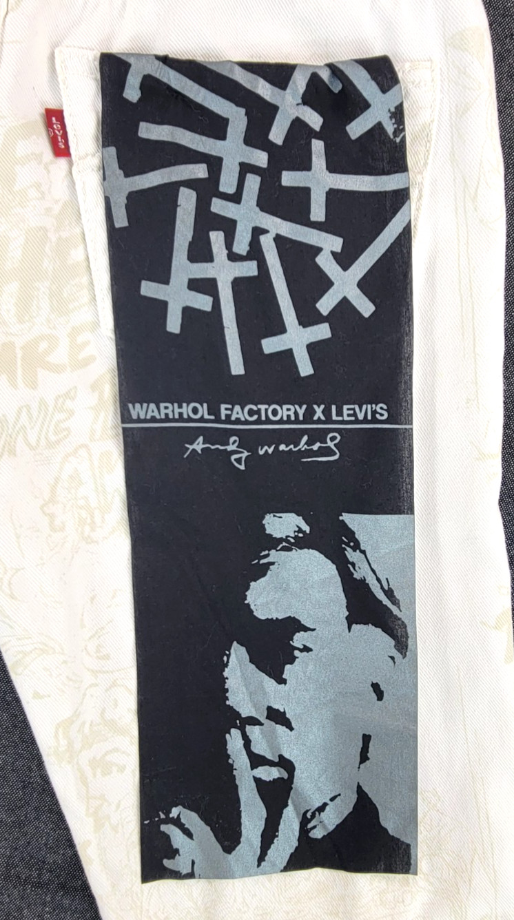 Rare Levis Andy Warhol Factory X Jeans 76/1000 Private Stock Denim Size 26x30 image 8