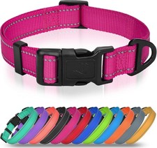 Dog Collar, Reflective and Adjustable Nylon Collar with Quick-Rele