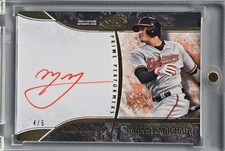 2016 Topps Tier One Manny Machado Prime Performance Red Ink Autograph #d 4/5