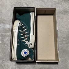 90s USA Made Converse All Stars Forrest Green w Original Box 6 1/2 Women  s
