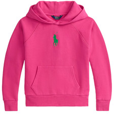 Polo Ralph Lauren Big Pony Fleece Girls Teen Hoodie Pink Size XL Age 16