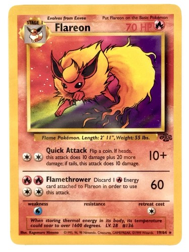 PSA 10 Flareon Jungle Set Unlimited Non Holo 19/64 1999 WOTC Vintage Pokemon - Picture 2 of 3