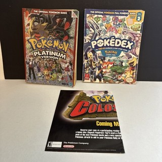 Pokemon Platinum Strategy Guide Pokedex Gen4 & Pokemon Colosseum Poster