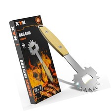 BBQ Grill Scraper, Stocking Stuffers for Men, Bristlefree Safe BBQ Scraper Fi...