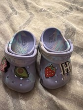 New Crocs Kid's Unisex Classic Marbled Tie-Dye Clog Purple/Multi