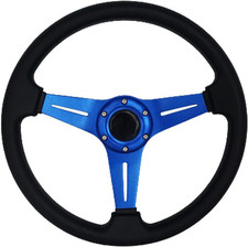 13.8 Racing Steering Wheel Quick Release For Car Sim Drift Blue 13.8 Racing Steering Wheel Quick Release For Car Sim Drift Blue