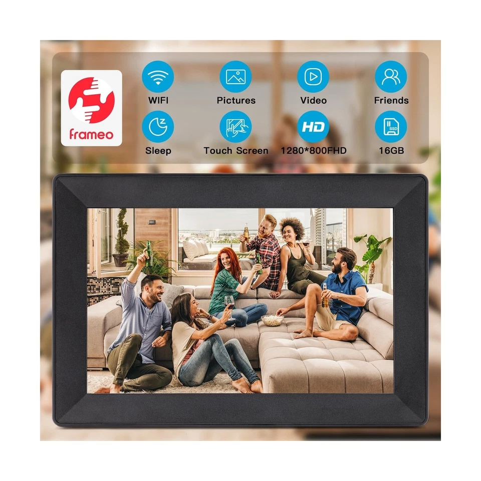 Frameo 10.1 Inch Digital Picture Frame WiFi Connect Touch Screen Digital Phot... - Image 3 of 4