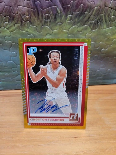 2025-26 Donruss Basketball Kingston Flemings 1st Prospect Gold Auto 01/10 - Picture 1 of 2