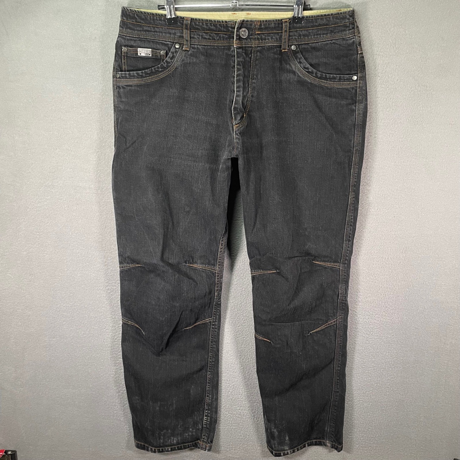 KUHL Rydr Mens 36x32 Pants Black Hiking Outdoor Articulated Knee