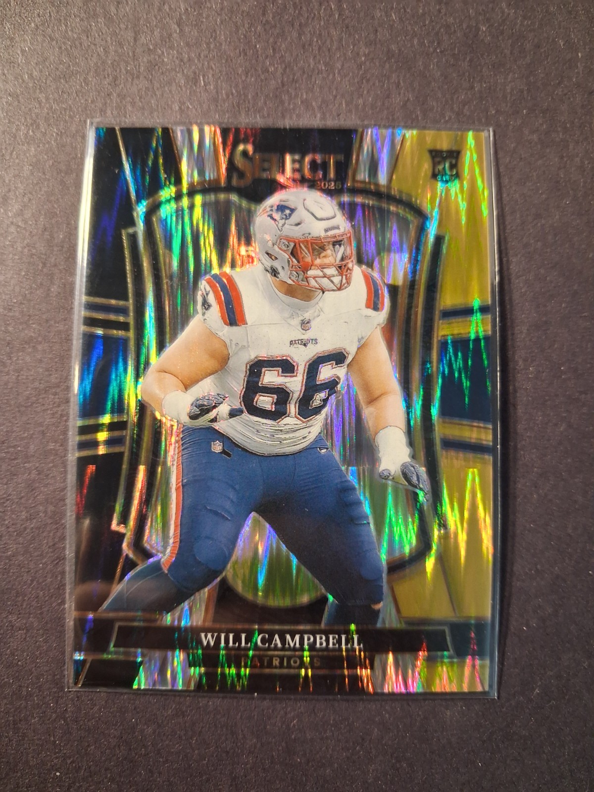 2025 Panini Select - Premier Will Campbell #179 Black & Yellow Shock Prizm (RC)