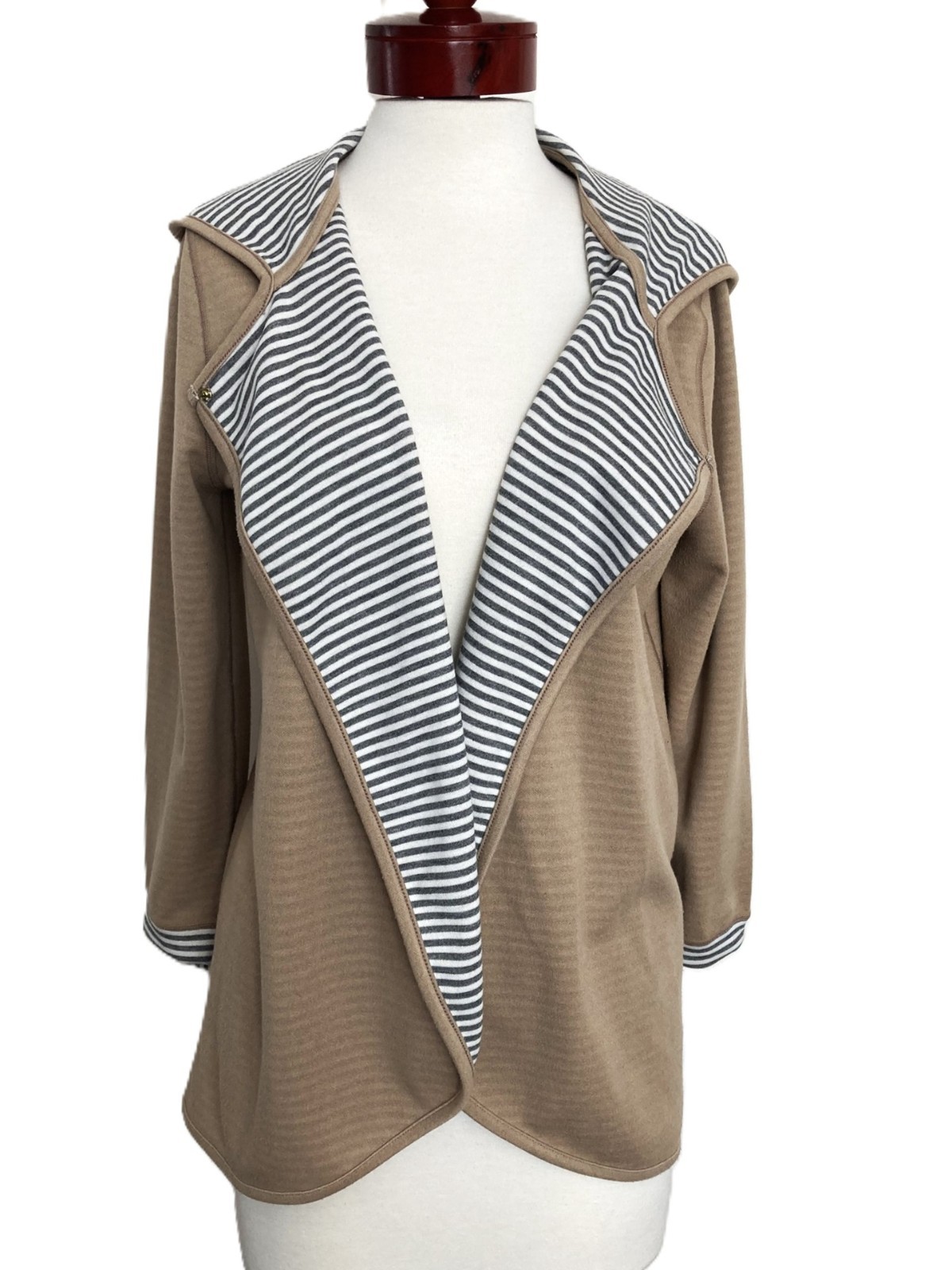 Chico's Zenergy Solid Striped Reversible Cardigan… - image 2