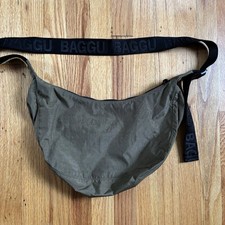 Baggu Medium Nylon Crescent Bag Olive Green