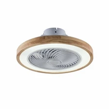 20" Modern Flush Mount Ceiling Fan Light LED Dimmable Chandelier Lamp W/ Remote