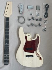 DIY Electric Guitar Bass Kit Basswood Body Maple Neck Techwood Fingerboard