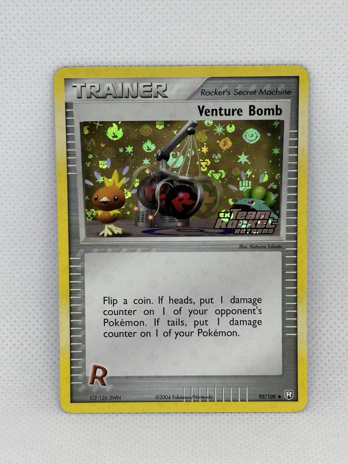 Venture Bomb Reverse Holo Trainer Card 93/109 ex Team Rocket Returns Pokemon NM