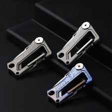 Titanium Alloy EDC Keychain Carabiner Multi Tool Gear with Knife Durable