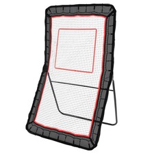 Lacrosse Rebounder for Backyard, 4x7 Ft Volleyball Bounce Back Net, Pitchb