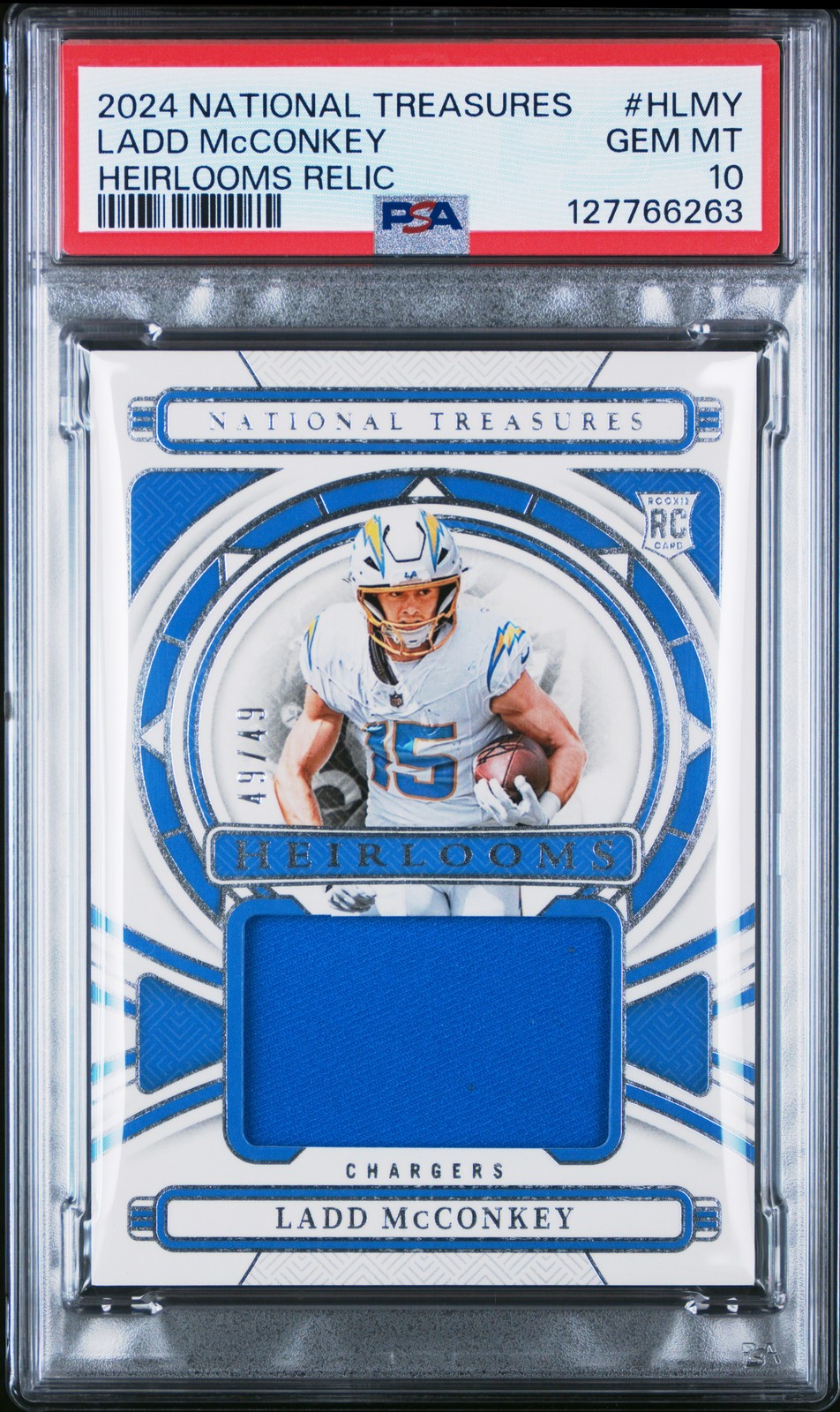 Ladd McConkey Panini National Treasures Heirlooms Relics #HLMY Base