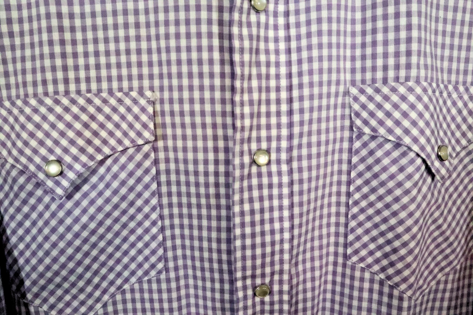J Peterman Gingham Western Snap Button Shirt L/S … - image 2