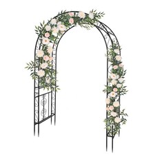 7ft Metal Garden Arbor Arches Trellis for Wedding Party Climbing Plant Outdoor
