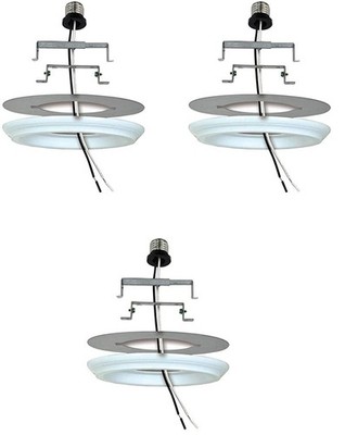 Ciata Lighting Recessed Lighting Converte  in White Finish   3 Pack