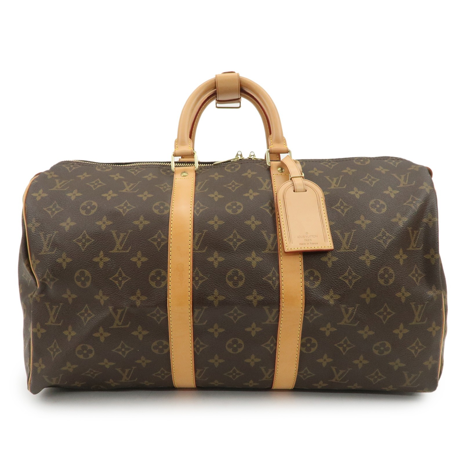 Louis Vuitton Monogram Keepall 45 Boston Bag Brown M41428 Authentic Preowned-image