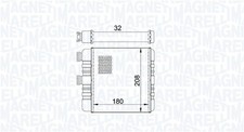 MAGNETI MARELLI Wärmetauscher Innenraumheizung 350218418000 für OPEL ASTRA CC
