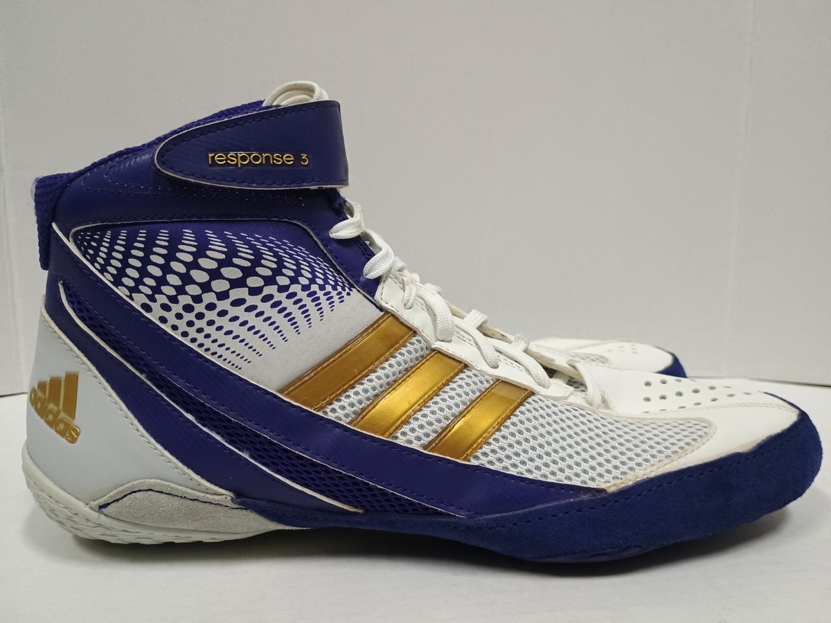 Adidas Response 3 Wrestling Shoes G62633 Purple Gold Yellow 2012