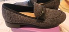 Clarks Trish Rose Loafers Women 9.5 M Grey Herringbone Tweed Slip On  — photo 6
