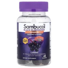 Black Elderberry, Advanced Immune Gummies  Vitamin C  Zinc, 45 Gummies