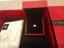 Forever 18ct White Gold Solitaire Engagement Ring Natural Diamond. Size L.