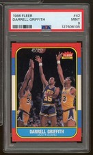 Darrell Griffith Card 1986-87 Fleer #42 PSA 9