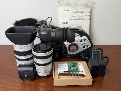 Canon XL2 MiniDV 3CCD Camcorder w/ 2 Lens, 2 Batt, 1.6x Ext, FireWire PCI-E