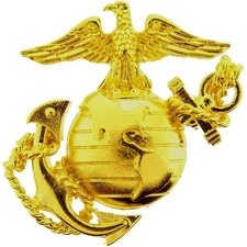 EE, Inc. US Marine Corps Gold Emblem Pin – Military Gifts for Men & Women