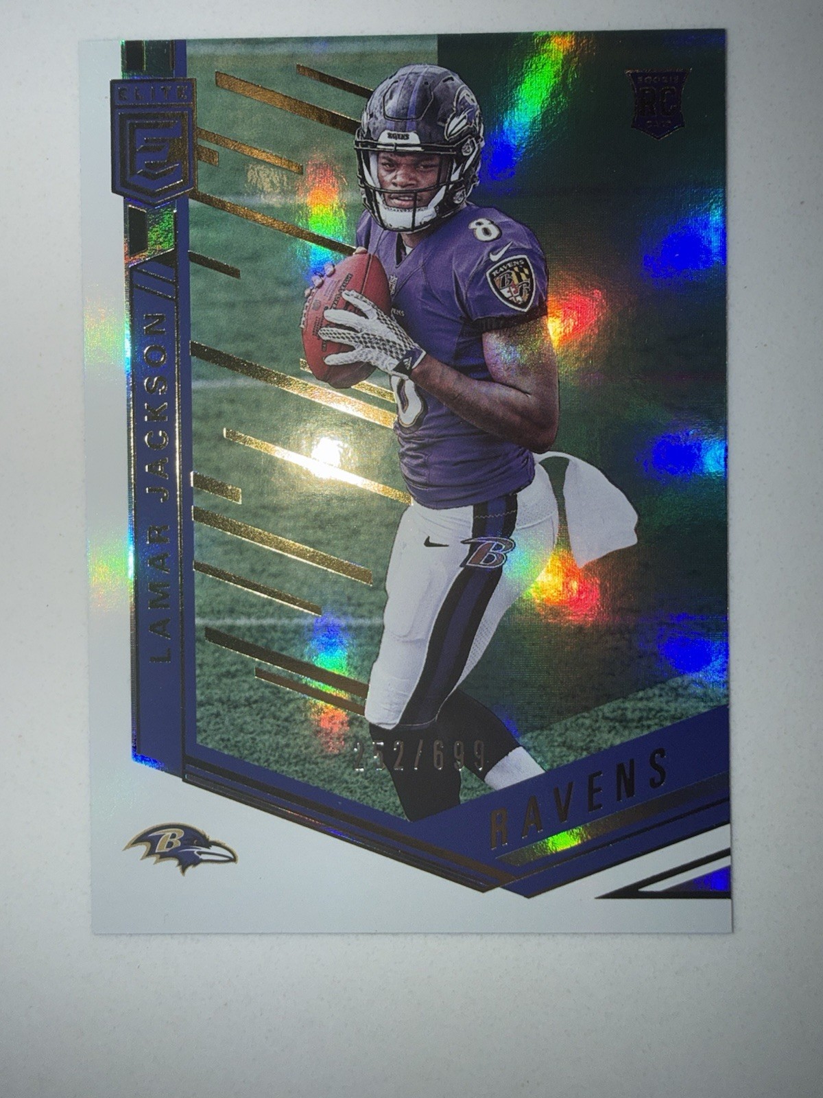 2018 DONRUSS ELITE LAMAR JACKSON RC FOIL SP ROOKIE /699 RAVENS