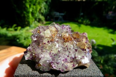 ⚒ Hell lila Fluorite "Blueberry Summits Pocket", Okorusu, Namibia ⚒🇳🇦