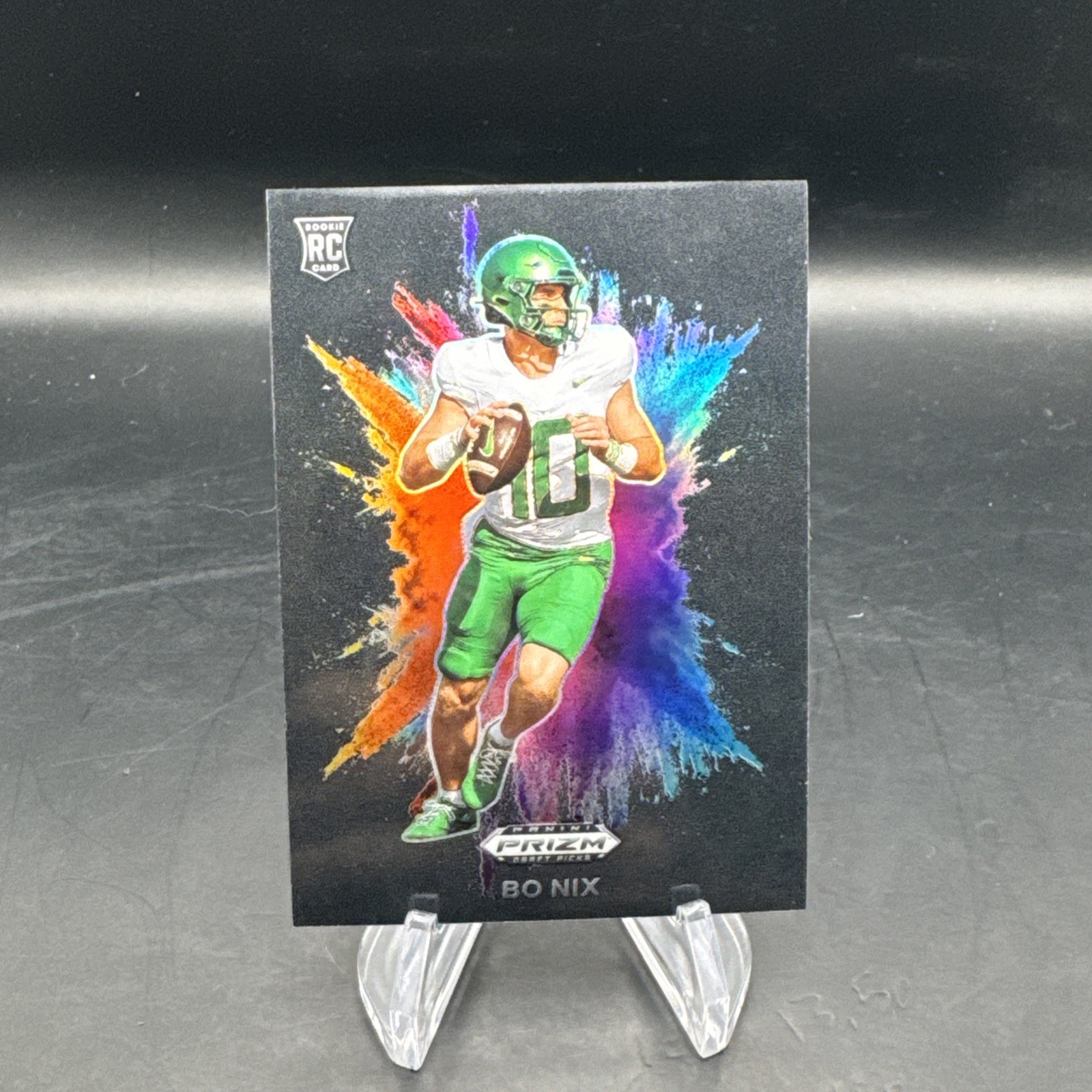 2024 Panini Prizm Draft Picks Bo Nix Black Color Blast #CB-3 Rookie RC