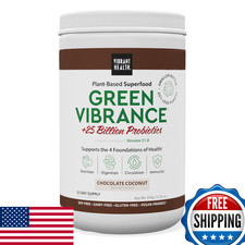 Vibrant Health, Green Vibrance, Plant-Based Superfood Powder, Vegan Friendly, Ch