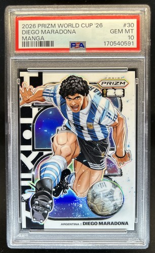 2026 Panini Prizm World Cup Diego Maradona Manga SSP #30 Argentina PSA 10 (91)