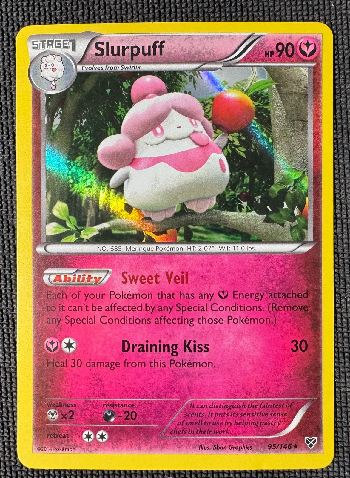 Slurpuff 95/146 Holo Rare XY Pokemon Lightly Played