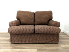 SOFA 2 Seater Cocoa Powder Brown Removable Fabric Cushions FREE DELIVERY