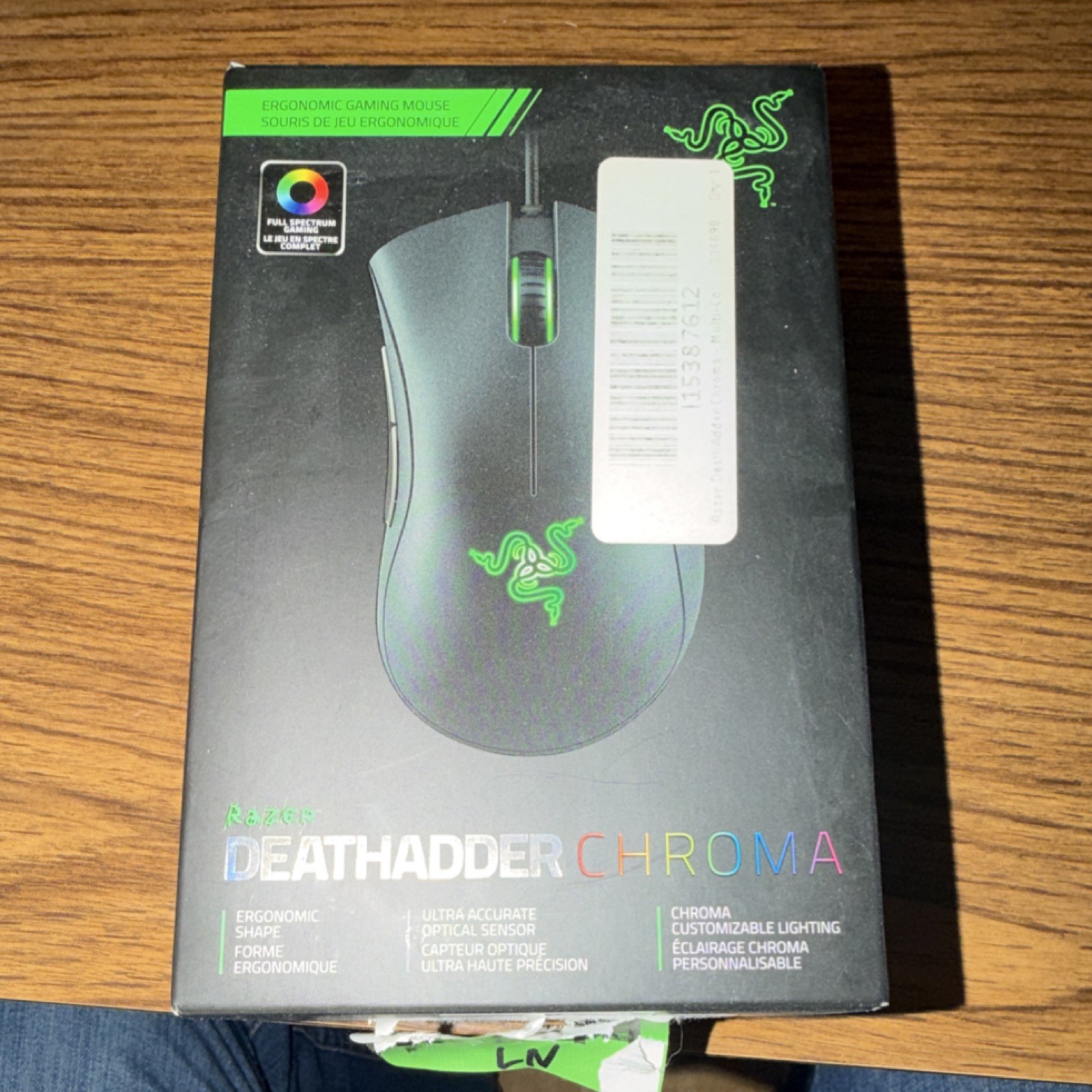 Razer DeathAdder Chroma Ergonomic Wired Optical Gaming Mouse Black