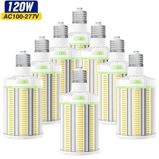 8Pack 120W LED Corn Bulb Light 4500K 5700K Adjustable Gym Work High Bay Lamp E39